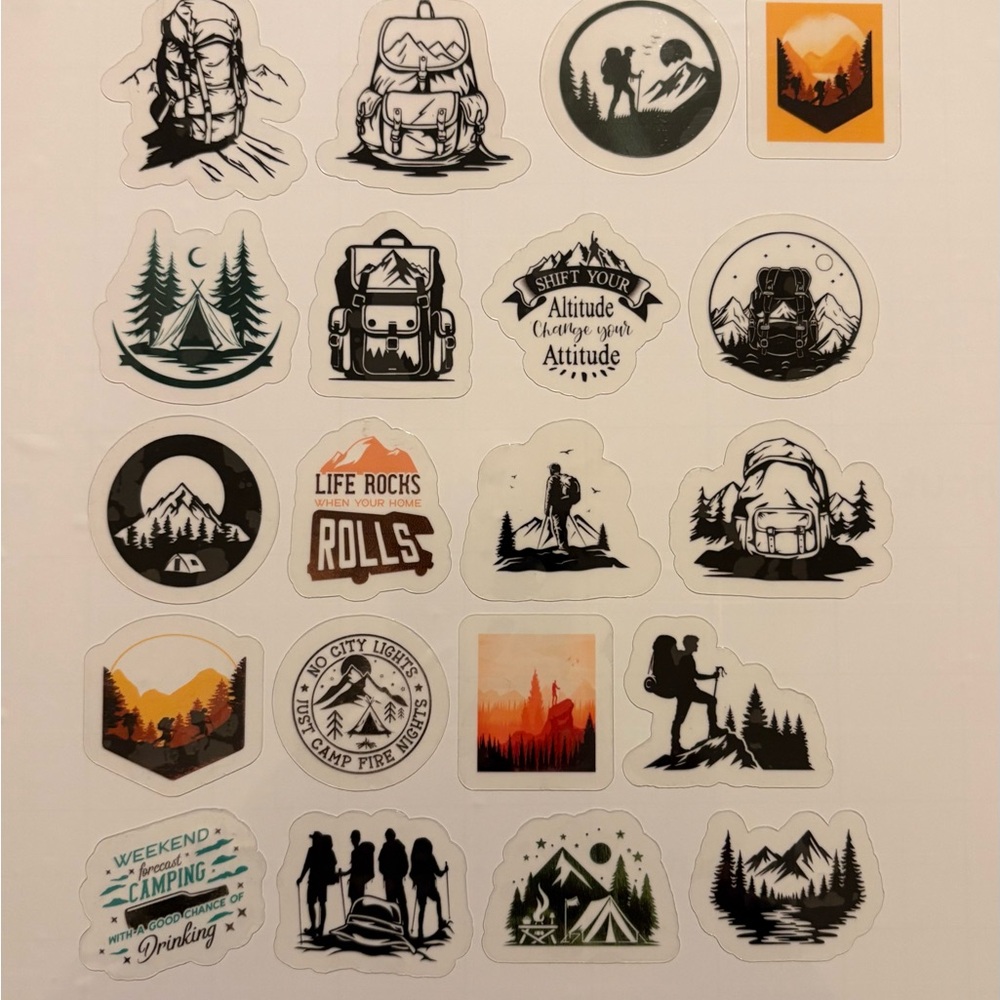 Adventure Camping Sticker Set